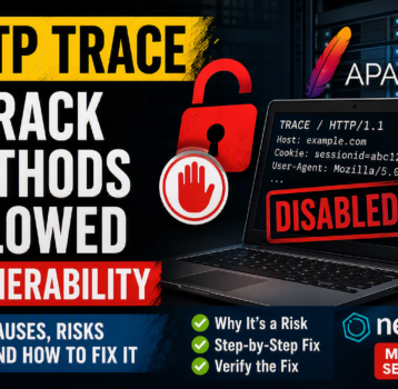 Fixing the “HTTP TRACE / TRACK Methods Allowed” Vulnerability on Apache